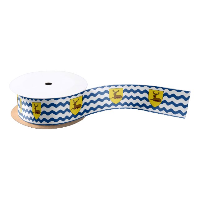 Lazo De Raso Bandera de Hertfordshire Satin Ribbon (Carrete)