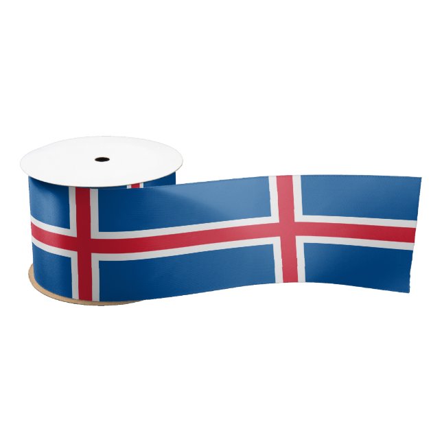 Lazo De Raso Bandera de Islandia (Carrete)