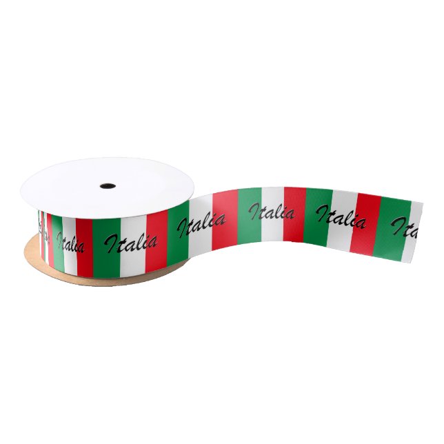 Lazo De Raso Bandera de Italia - de alta calidad (Carrete)
