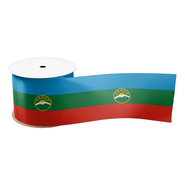 Lazo De Raso Bandera de Karachay Cherkessia (Carrete)