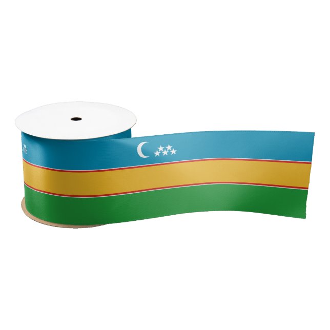 Lazo De Raso Bandera de Karakalpakstan (Carrete)