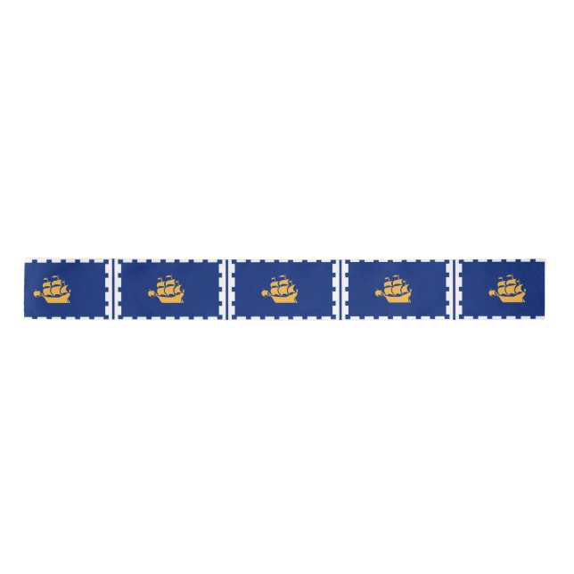 Lazo De Raso Bandera de la ciudad de Quebec (Anverso)