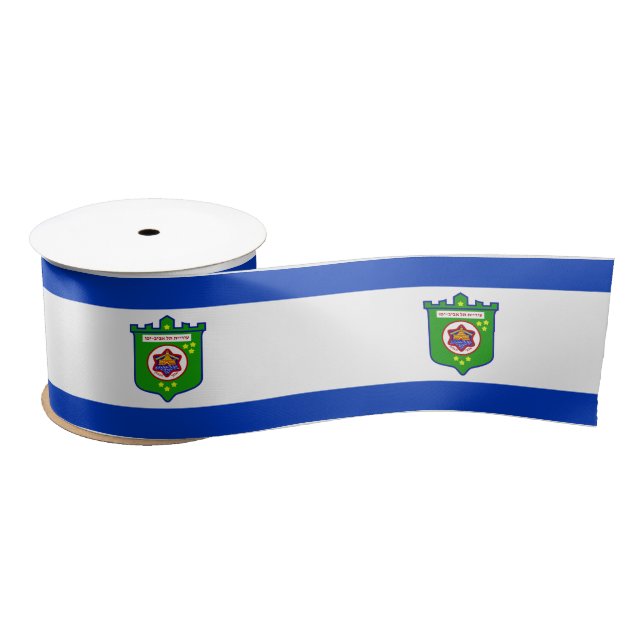 Lazo De Raso Bandera de la ciudad de Tel Aviv (Israel) (Carrete)