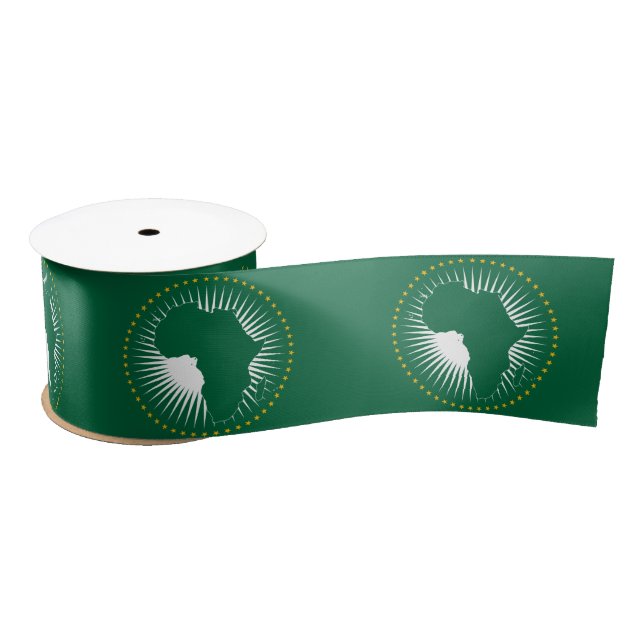 Lazo De Raso Bandera de la Unión Africana (África) (Panafrica) (Carrete)