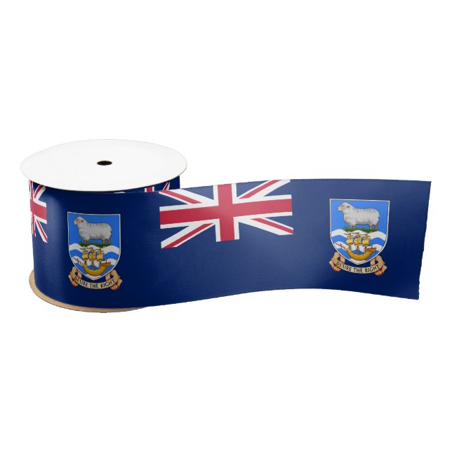 Lazo De Raso Bandera de las Islas Falkland (Territorio Británic (Carrete)