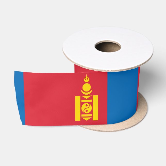 Lazo De Raso Bandera de Mongolia (Carrete)