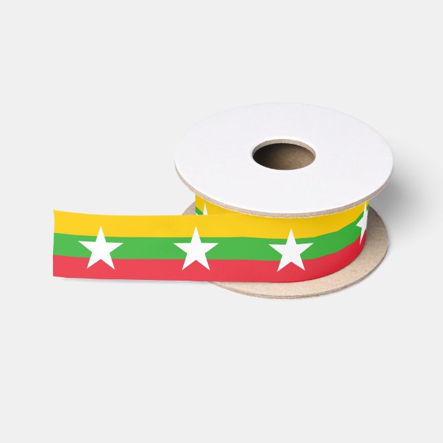 Lazo De Raso Bandera de Myanmar (Carrete)