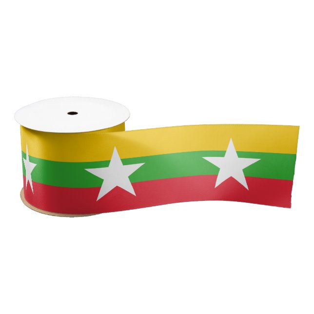 Lazo De Raso Bandera de Myanmar (Carrete)