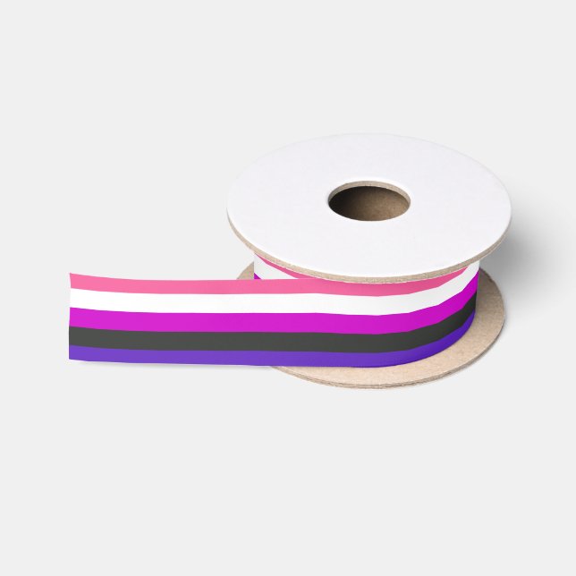 Lazo De Raso Bandera de orgullo genderfluid (Carrete)
