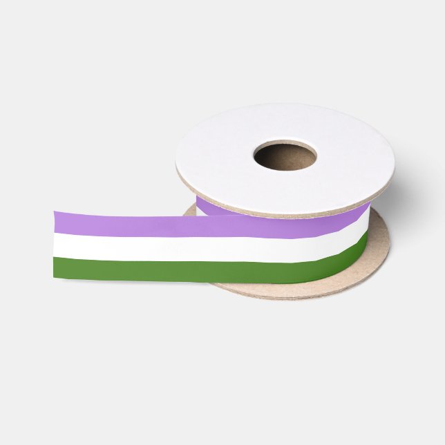 Lazo De Raso Bandera de Orgullo Queer (Carrete)