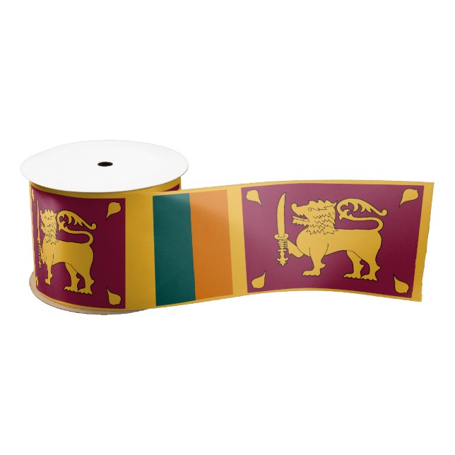 Lazo De Raso Bandera de Sri Lanka (Carrete)