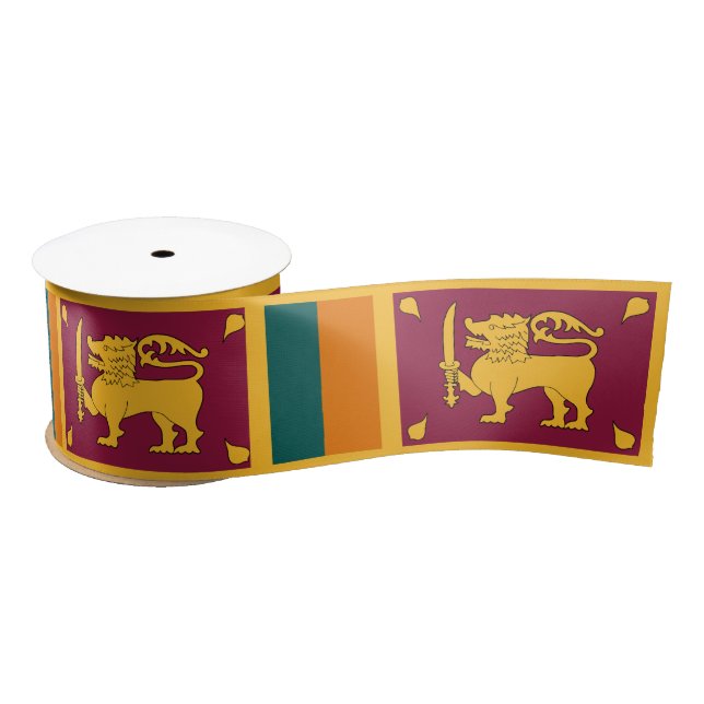 Lazo De Raso Bandera de Sri Lanka (Carrete)
