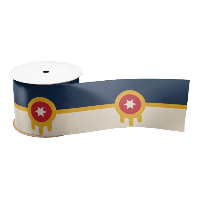 Lazo De Raso Bandera de Tulsa (Oklahoma) (Carrete)