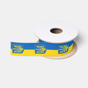 Lazo De Raso Bandera de Ucrania, Tryzub y Ucrania, festivo / de