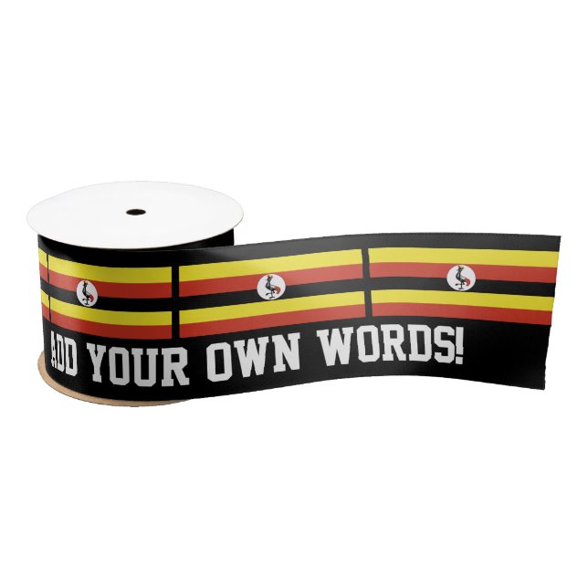 Lazo De Raso Bandera de Uganda (Carrete)
