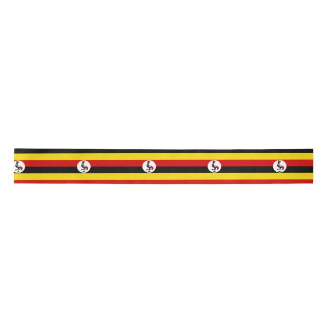 Lazo De Raso Bandera de Uganda (Anverso)