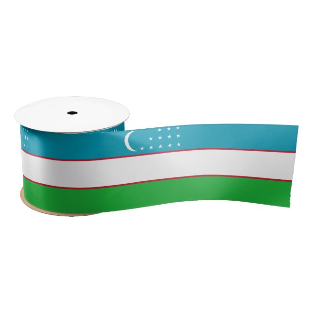 Lazo De Raso Bandera de Uzbekistán (Carrete)