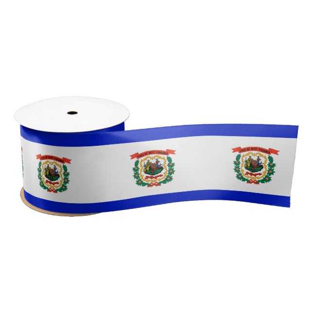 Lazo De Raso Bandera de Virginia Occidental (Carrete)
