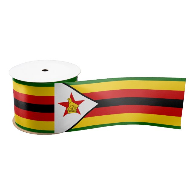 Lazo De Raso Bandera de Zimbabue (Carrete)