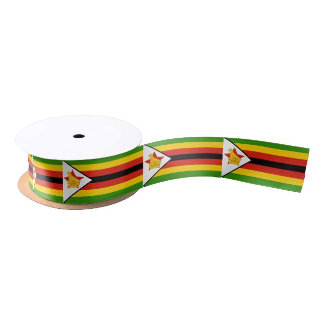 Lazo De Raso Bandera de Zimbabue (Carrete)