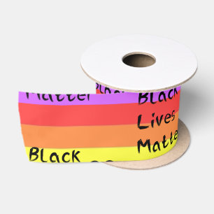 Lazo De Raso Bandera del Arcoíris Texto Black Lives Matter LGBT