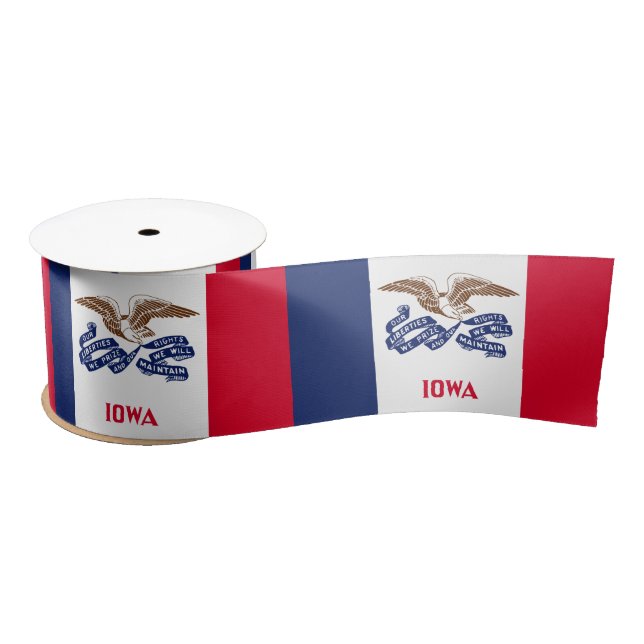 Lazo De Raso Bandera del Estado de Iowa (Carrete)