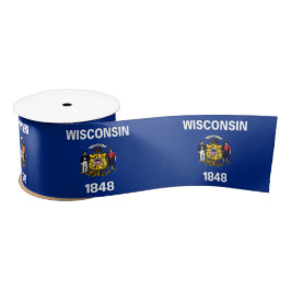 Lazo De Raso Bandera del Estado de Wisconsin