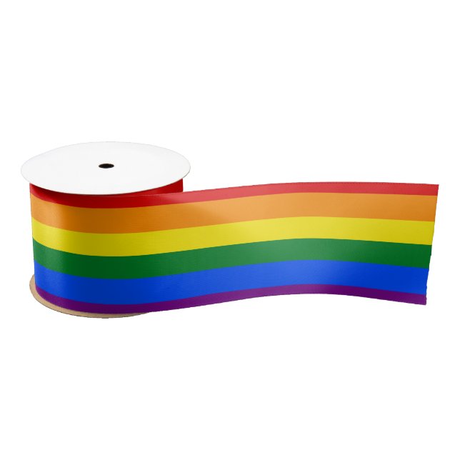 Lazo De Raso Bandera del Orgullo Gay Arcoiris LGBT (Carrete)