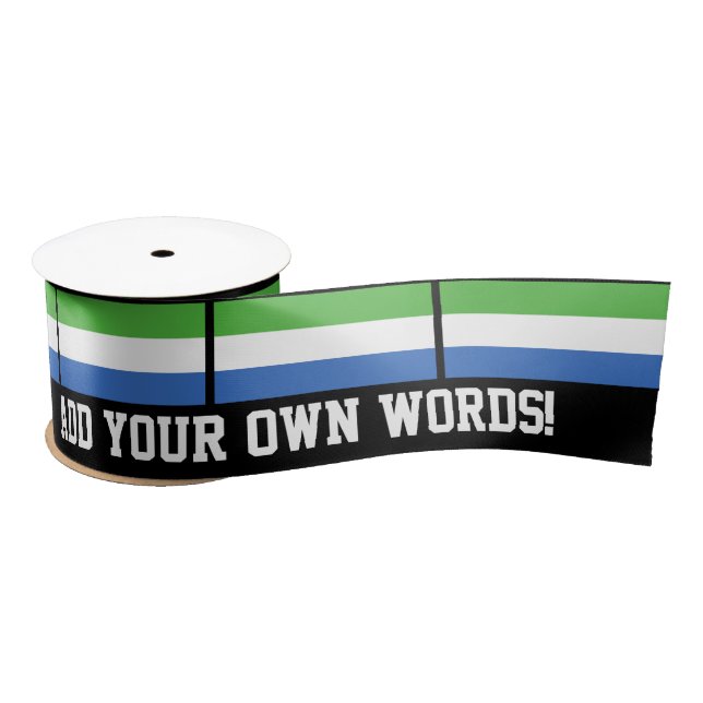 Lazo De Raso Bandera del Sierra Leone (Carrete)