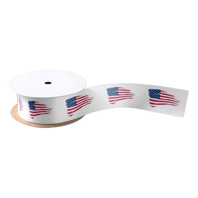 Lazo De Raso Bandera estadounidense Satin Ribbon (Carrete)