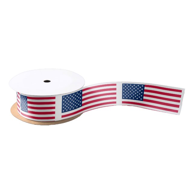 Lazo De Raso Bandera estadounidense Satin Ribbon USA (Carrete)