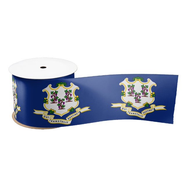 Lazo De Raso Bandera estatal de Connecticut (Carrete)