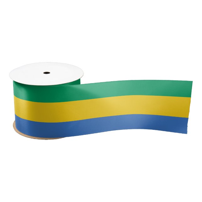 Lazo De Raso Bandera gabonesa (Gabón) (Carrete)