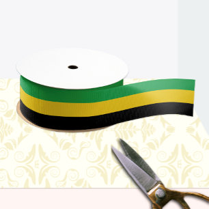 Lazo De Raso Bandera jamaiquina con colores de cinta, Jamaica/d