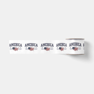 Lazo De Raso Bandera Patriótica Americana Est 1776 4 de Julio A