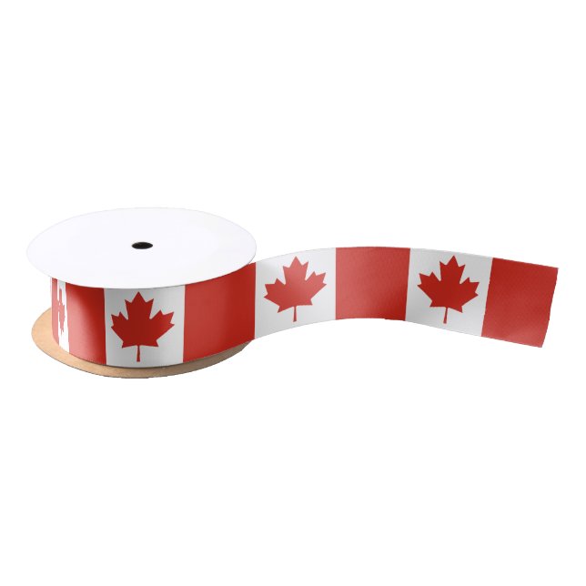 Lazo De Raso Bandera Patriótica Canadiense (Carrete)