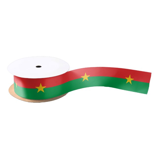 Lazo De Raso Bandera patriótica de Burkina Faso (Carrete)