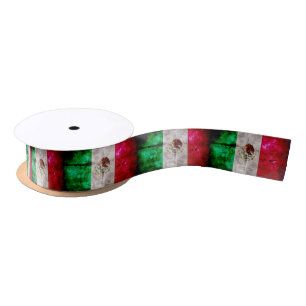 Lazo De Raso Bandera resistida de México del vintage