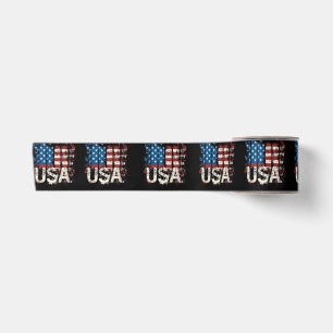 Lazo De Raso Bandera Retro Americana USA 4 de julio