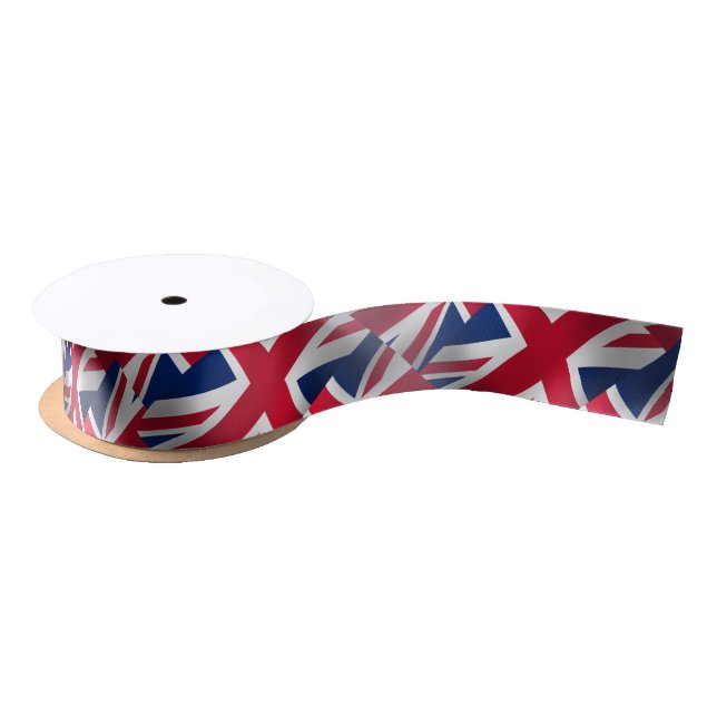 LAZO DE RASO BANDERA UNION JACK ENGLAND (Carrete)