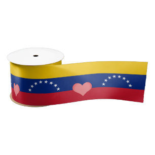 Lazo De Raso Bandera y corazón de Venezuela, amor Venezuela/dep