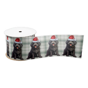 Lazo De Raso Barbet Black Dog Holiday Plaid Funny Navidades