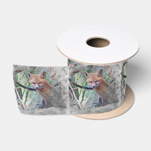 Lazo De Raso Bebé de Zorro de Animales Artísticos