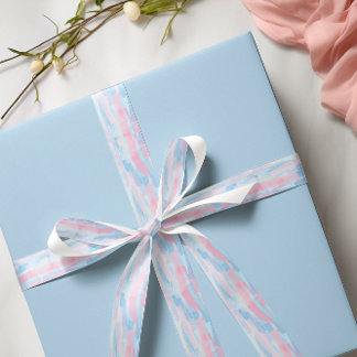 Lazo De Raso Bebé rosa y azul Feliz Día de la Madre Pincel