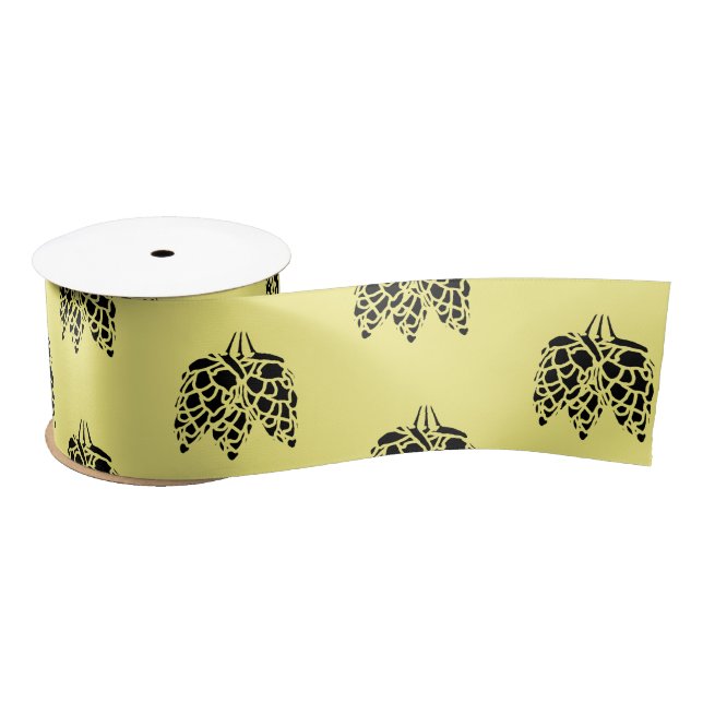 Lazo De Raso Beer Hops on Yellow Satin Ribbon (Carrete)
