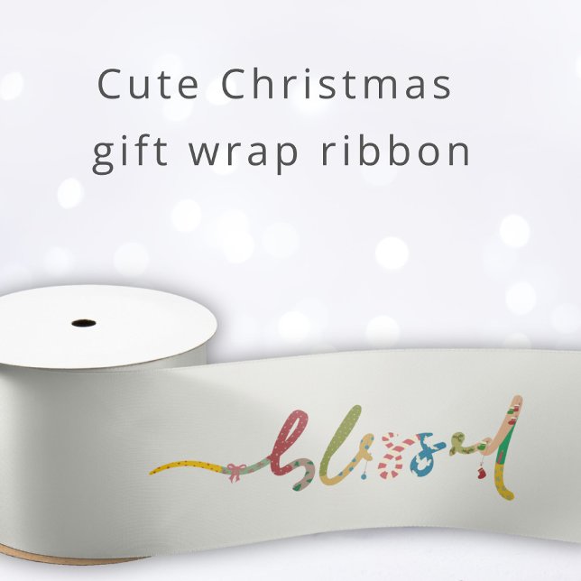 Lazo De Raso Benditos Navidades regalo de vacaciones envolviend (Subido por el creador)