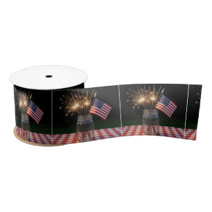 Lazo De Raso Bengalas con bandera americana
