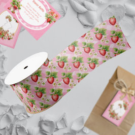 Lazo De Raso Berry Sweet Pink Gingham Shower