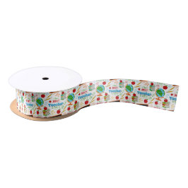 Lazo De Raso Best Teacher Satin Ribbon in White