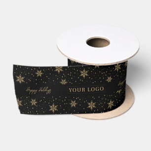 Lazo De Raso Black & Gold   Logotipo de Negocios para las Fiest